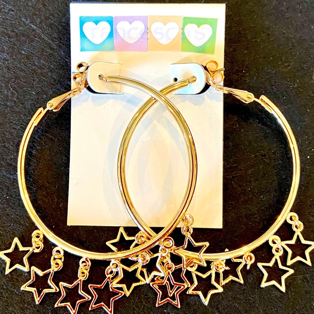 Boutique Gold Hoop All Stars! Beautiful New!
